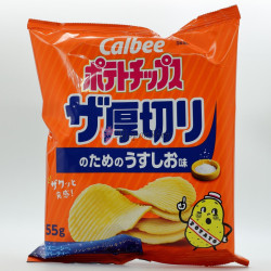 Calbee Atsugiri Potato Chips - Shio