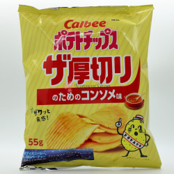 Calbee Atsugiri Potato Chips - Consommé