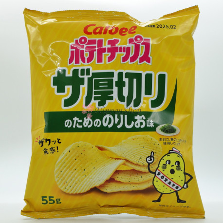 Calbee Atsugiri Potato Chips - Nori Shio